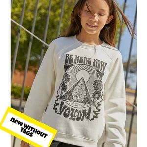 VOLCOM Scene The Lite Girls Crew Sweatshirt